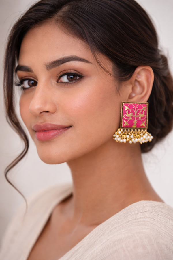 Elegant Crystal Drop Stud Earrings ✨ | Minimal Silver-Tone Designer Earrings | Party & Daily Wear Earrings for Women